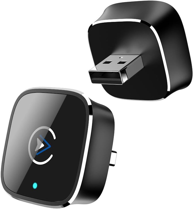 Gramalive محول وايرلس CarPlay لهاتف iPhone، تصميم Mini USB، ترقية 2025 مع سلك مدمج لـ Apple CarPlay، توصيل وتشغيل، اتصال سريع ومستقر Car Play لهواتف iPhone وAndroid - Image 1